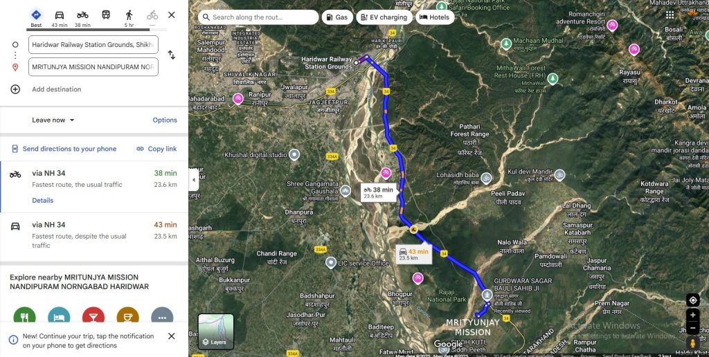 Haridwar to Nandipuram